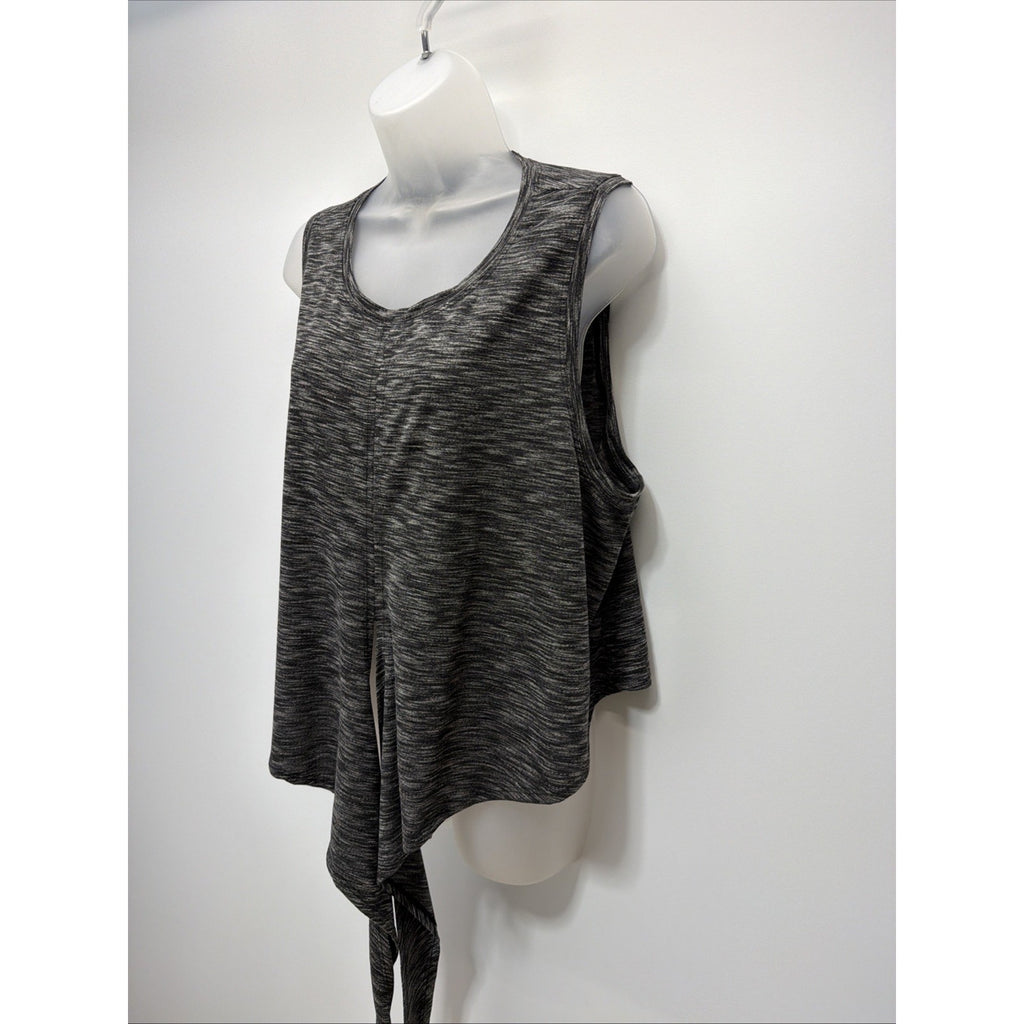 Zyia Active Gray front tie tank Size XXXL Running Yoga Athletic