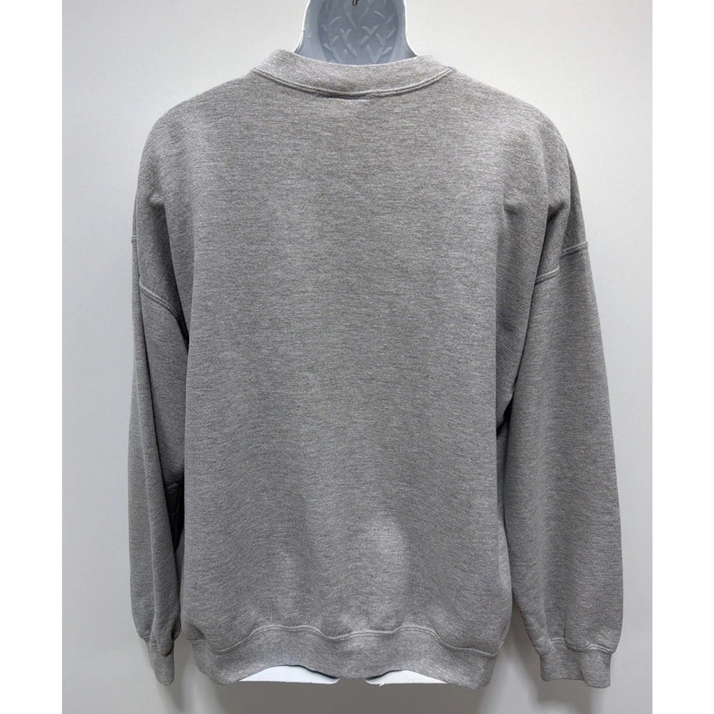 Vintage Illinois MV Sport Crewneck Fleece Stitched Sweatshirt Adult XL Gray