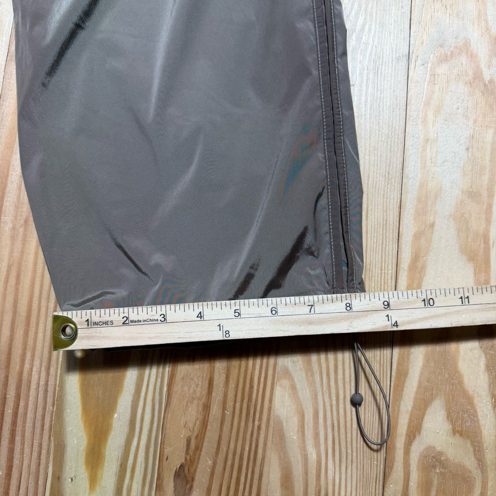 Athleta Women’s M Taupe Parachute Pants Wide Leg Drawstring Hem Zip Pockets