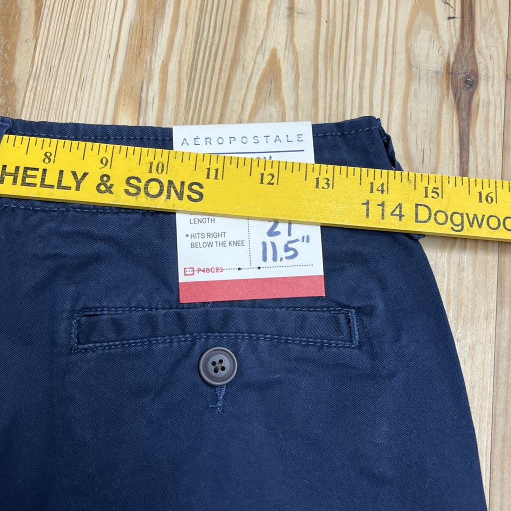 NWT Aeropostale Shorts Men’s 27X11.5 Blue Longboard Stretch Flat Front Pocket