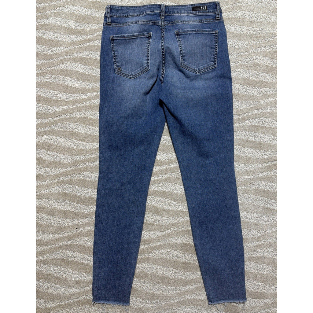 Kut From The Kloth Connie High Rise Ankle Skinny Womens Jeans Button Fly Size 8