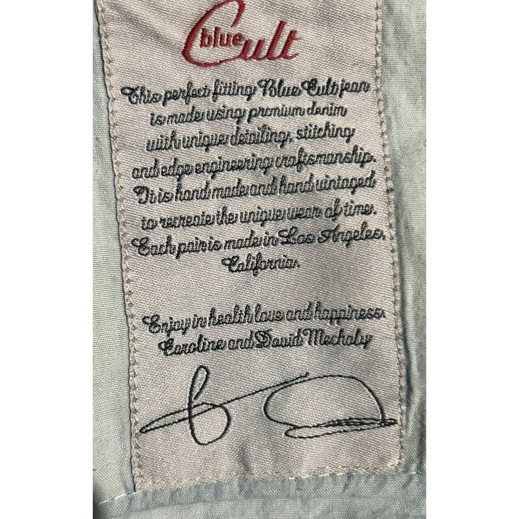 Women's Blue Cult Original Buttlifter Vintage Style Jean Shorts Sz 30 Made InUSA