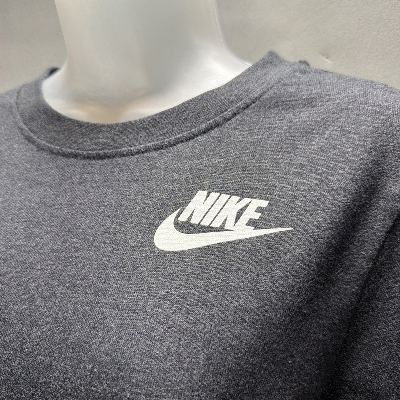 Y2K NIKE Red Tag Women's Crew Pullover Top Sweatshirt Hi-Low Hem 854953-032