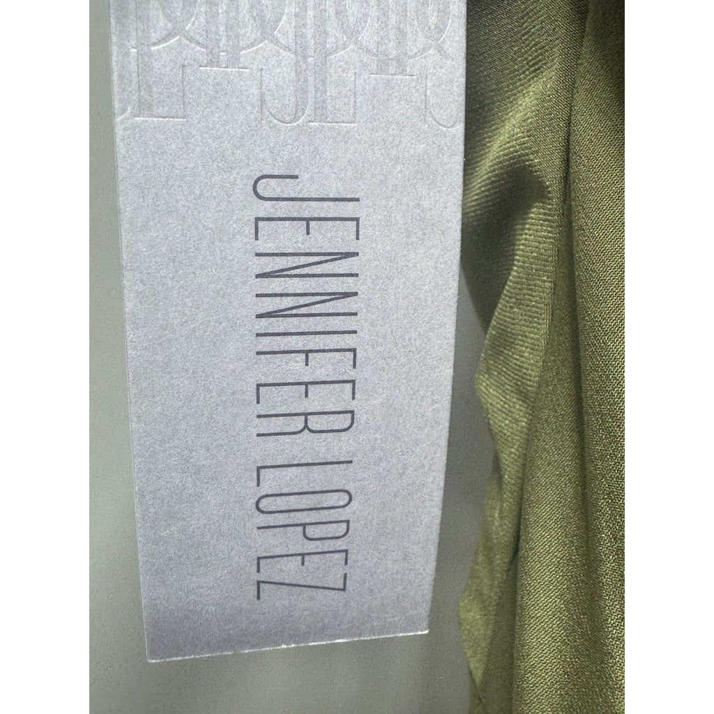 Jennifer Lopez Top Womens Small Olive Green Cowl Neck Embellished Sleeveless New