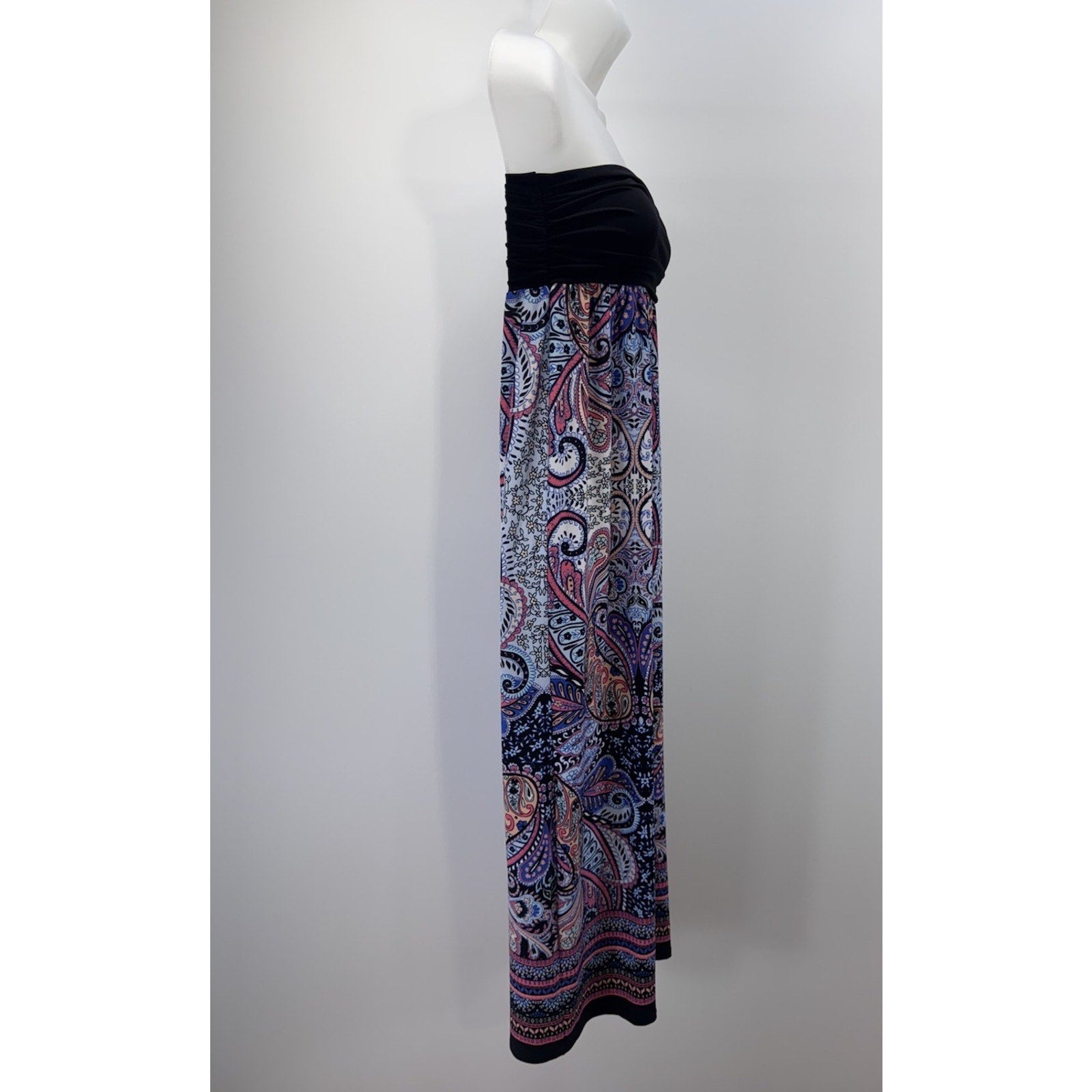 Apt. 9 Blue Paisley Elastic Top Multi-colored Maxi Dress Women’s Size Small NWT