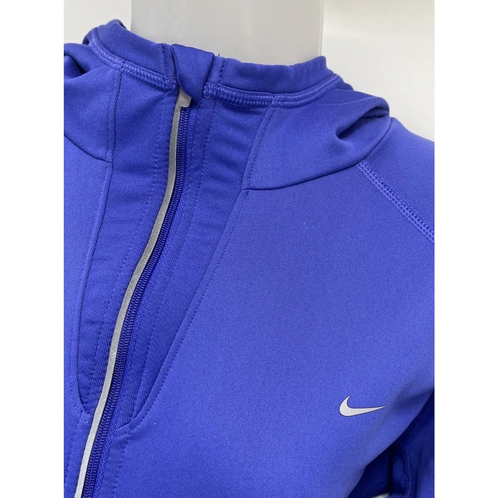 Nike Fit Dry Fleece Hoodie Womens XL Purple Long Sleeve With Hood