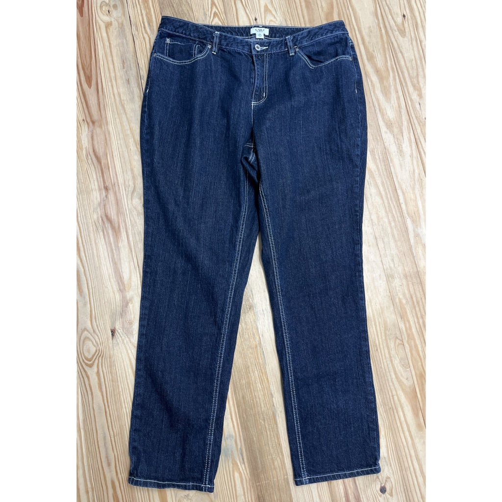 CATO Blue Women's 18W Flap Embroidered/Pockets Jeans.