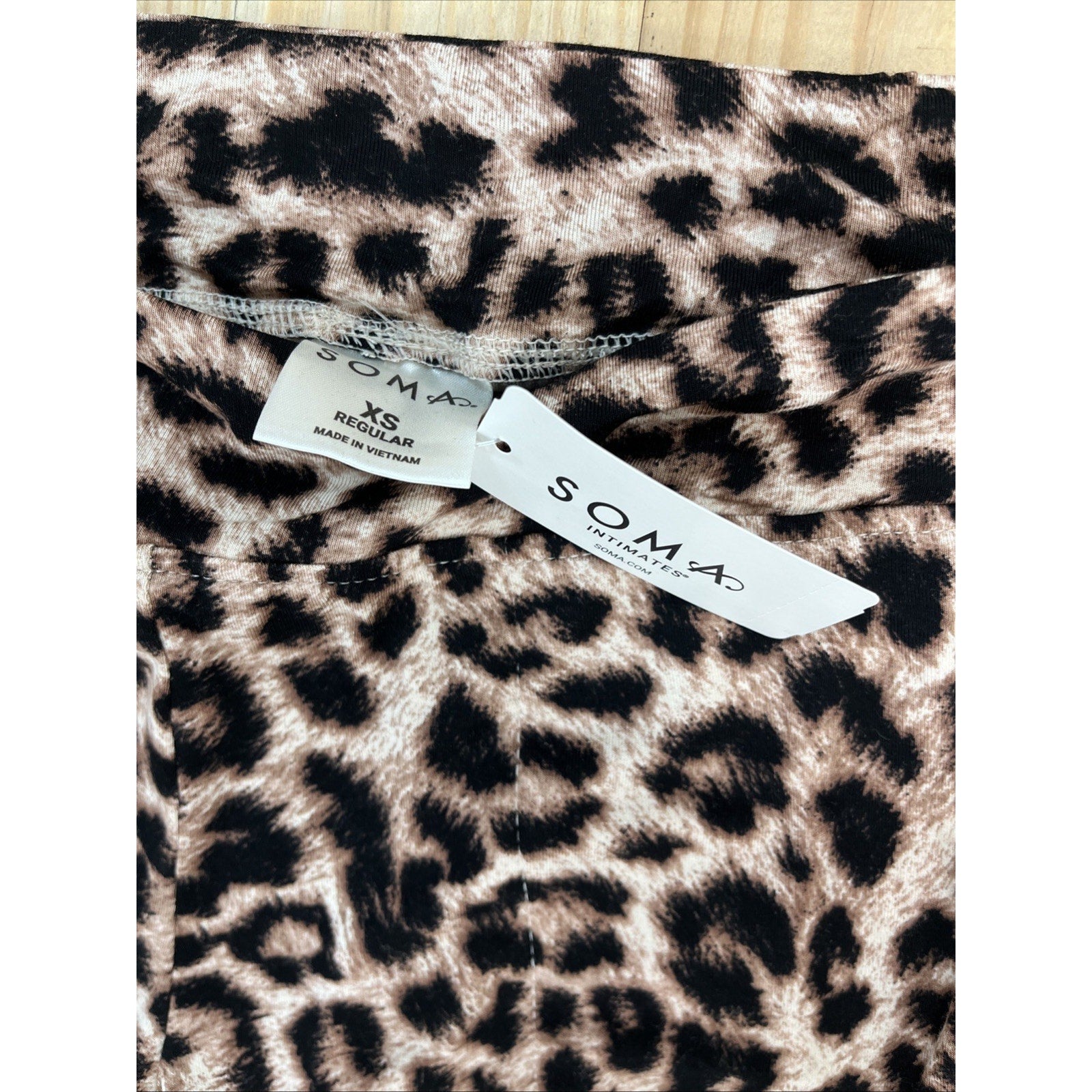 NWT Soma Leopard Print Pull On Pajama Pants Size XS 70$ MSRP