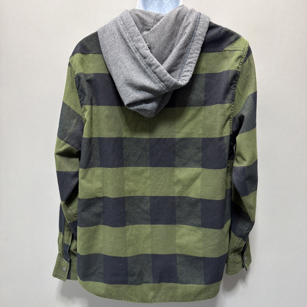 Union Made Jared Flannel Hooded Shacket Jacket Men's Large Plaid Outdoors