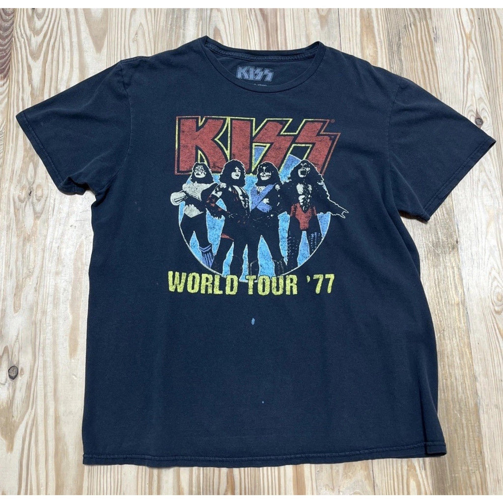 Vtg Kiss Classic Rock Band T-Shirt Men’s Large 80’s Music Gene Simmons 2002