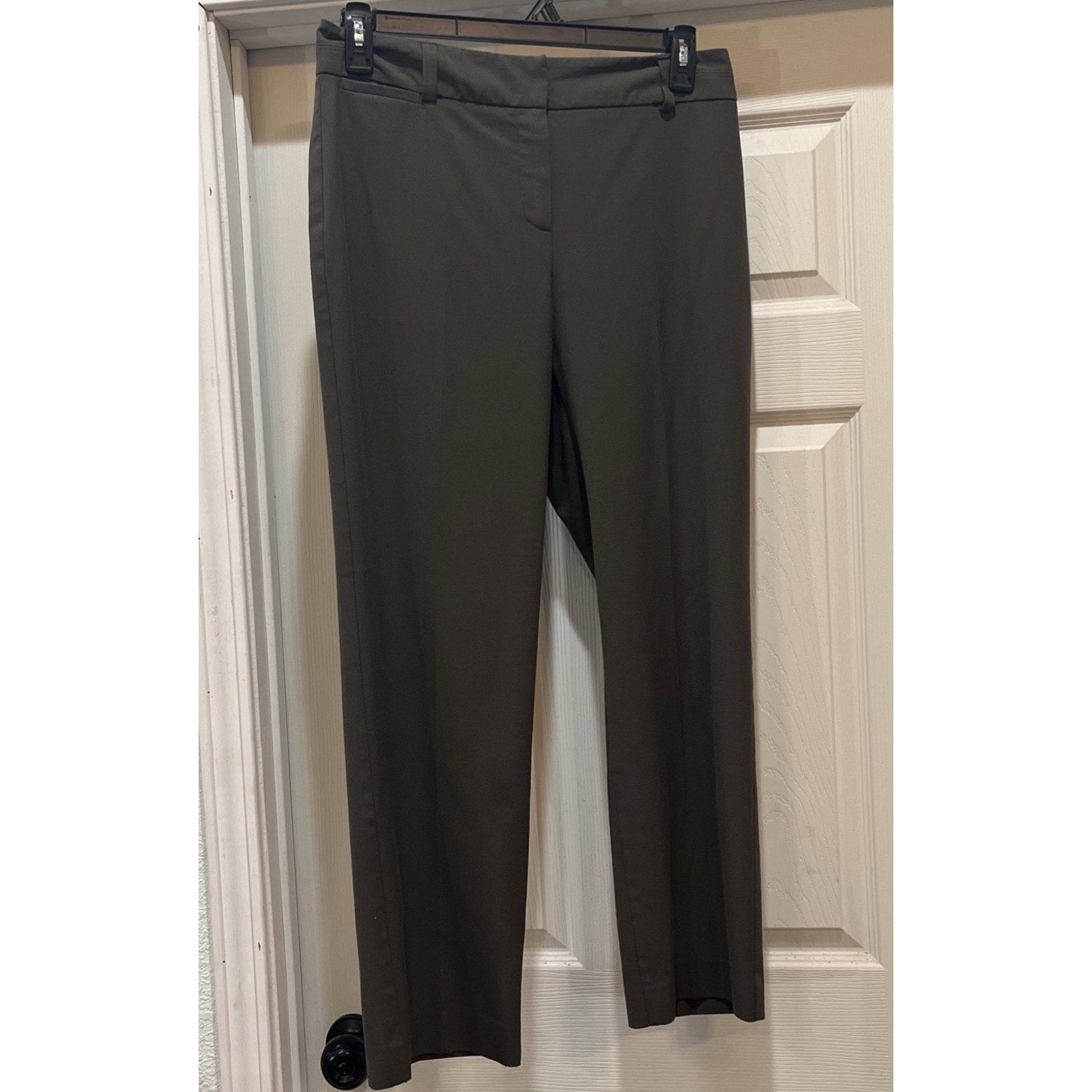 Talbots Women’s Signature Straight Leg Pants sz 10 Brown Mid Rise Cotton Stretch