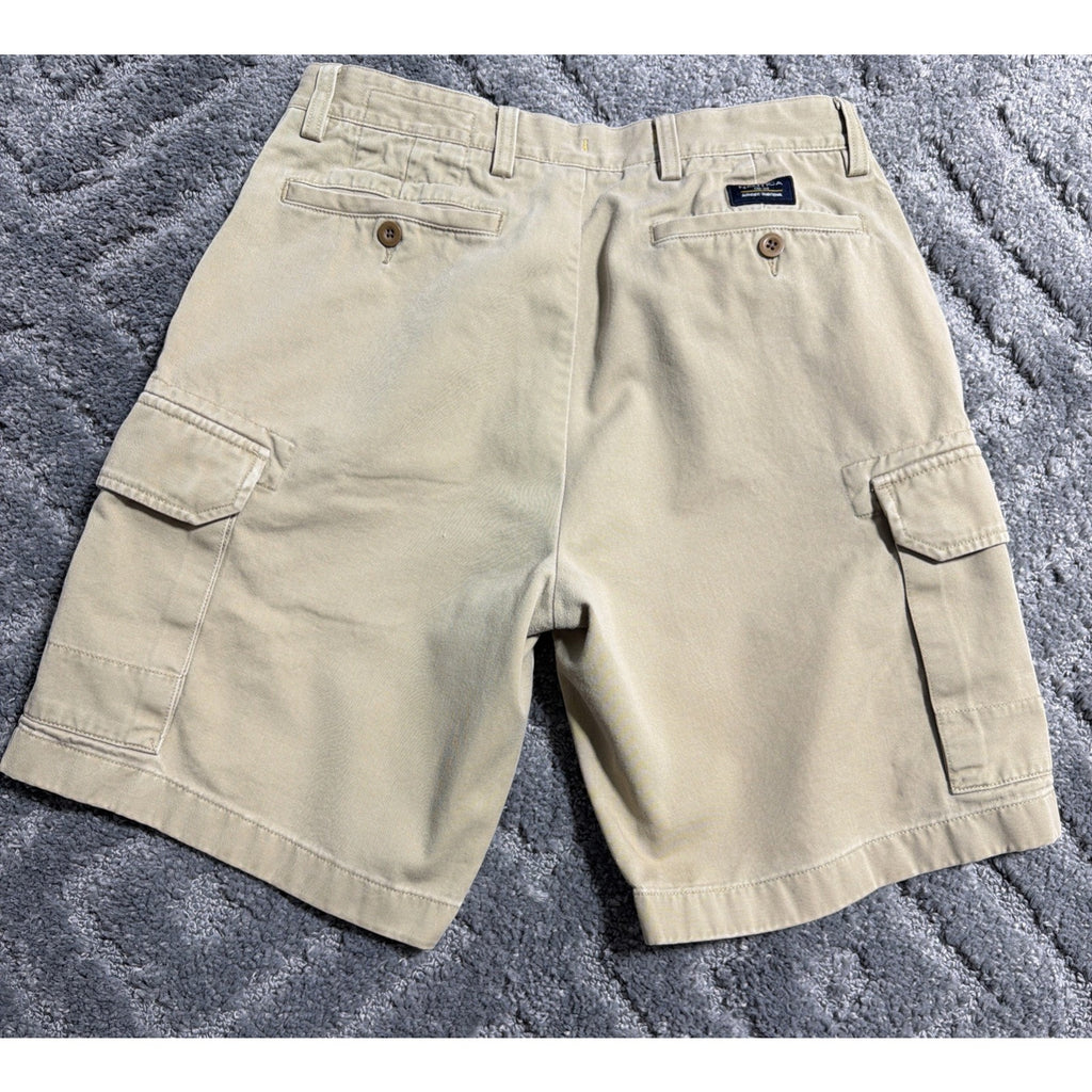 Nautica Clipper Mens Sz 32 Waist Light Brown Khaki Cargo Shorts
