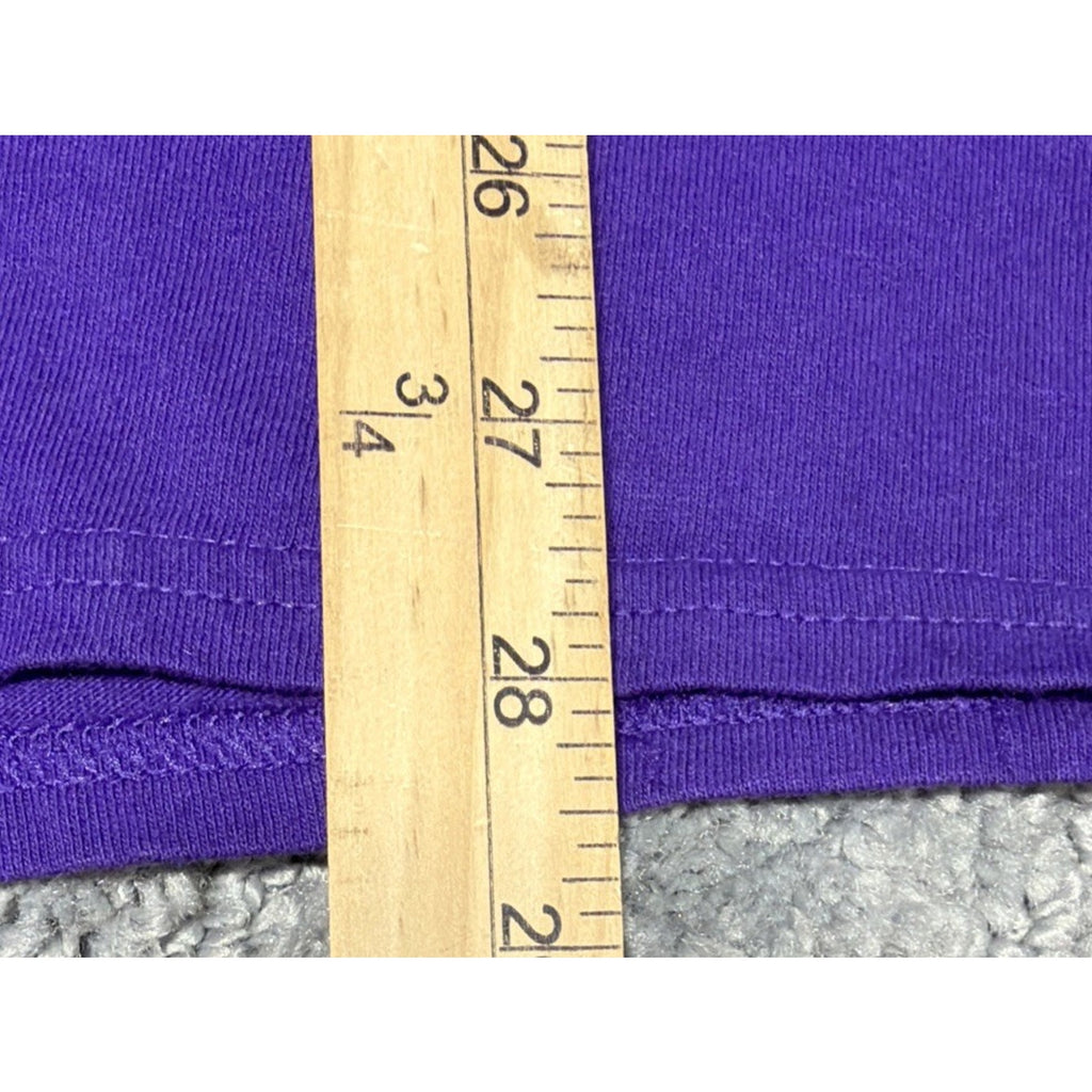 Majestic NFL Minnesota 2018 Super Bowl LII Tshirt Short Sleeve Purple Large