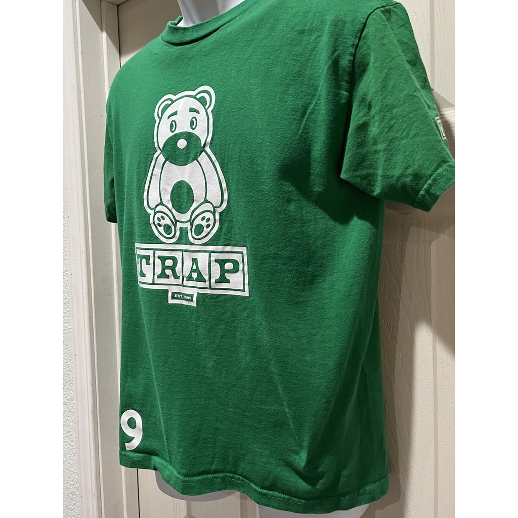 Trap T-shirt Green Trap Teddy Bear T Shirt Size Small Unisex Graphic Logo