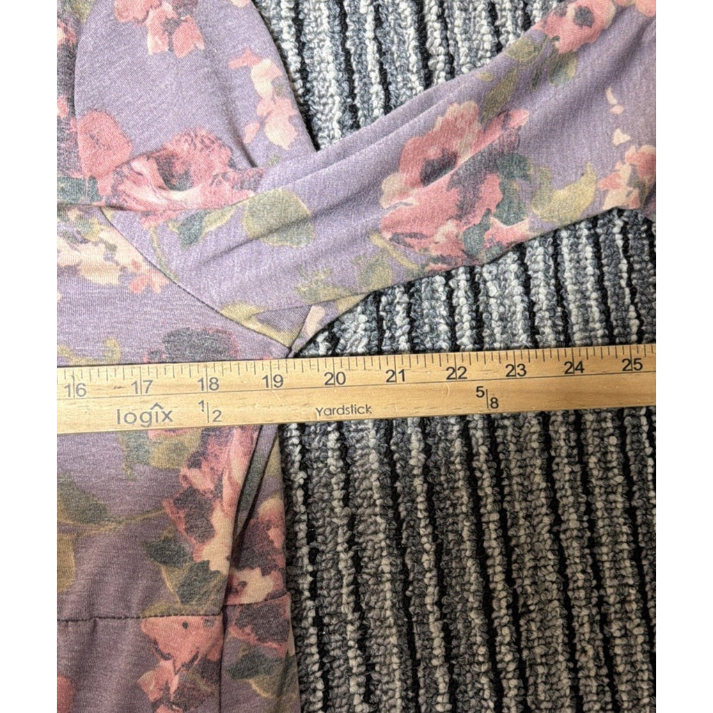 Honeyme Large Floral Tunic Top 3/4 Sleeve Babydoll Blouse Stretch NWT