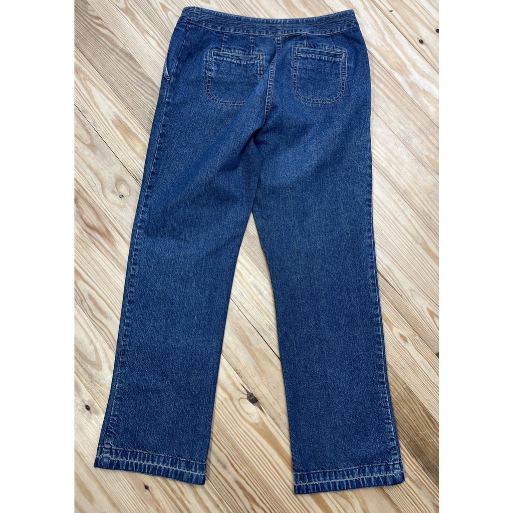 J.Jill Genuine Fit Below Waist Stretch DARK WASH Jeans Women’s size 4 Petite