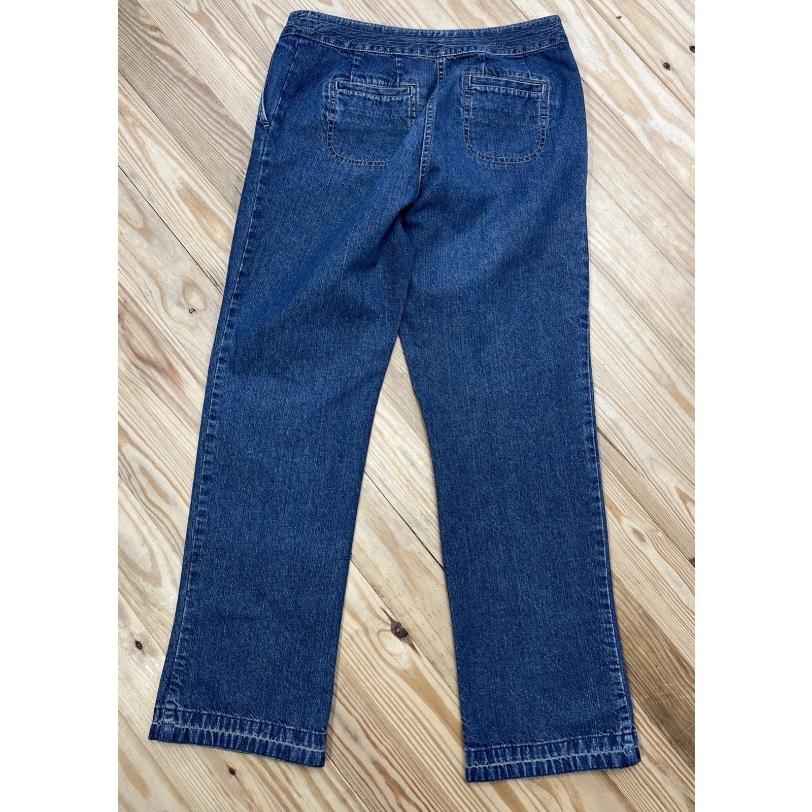 J.Jill Genuine Fit Below Waist Stretch DARK WASH Jeans Women’s size 4 Petite