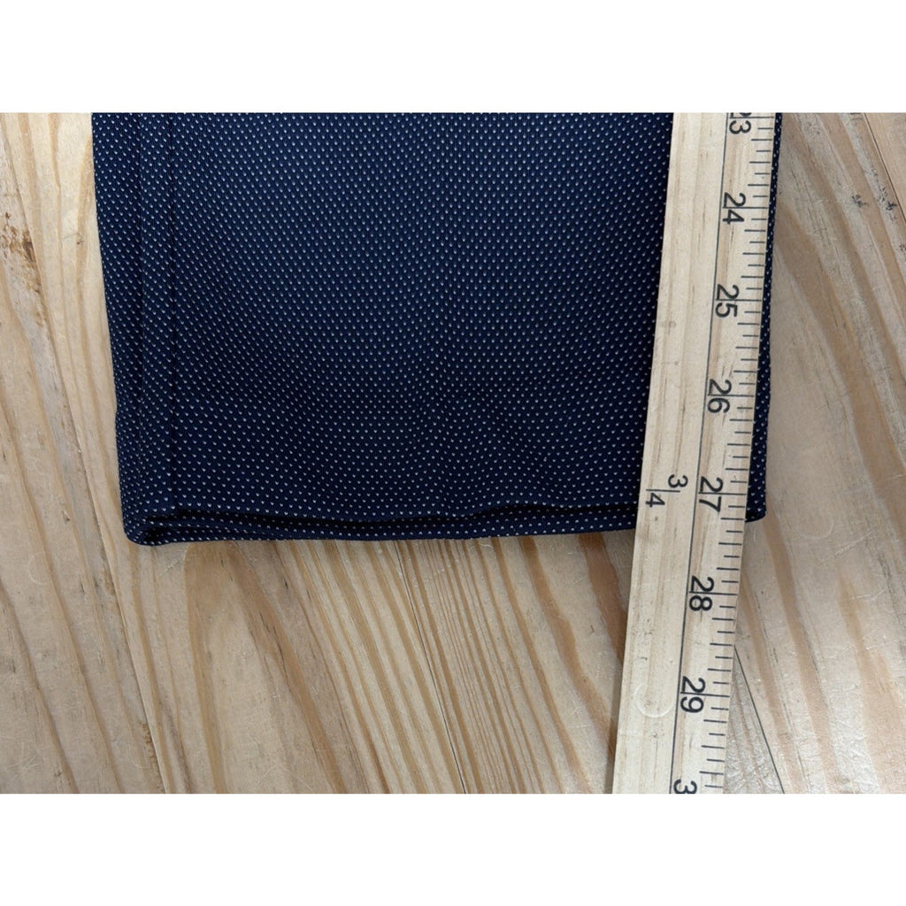 Liverpool Women's Pants Navy Blue Size 16/33 Pull On Ankle Pin Micro Dot