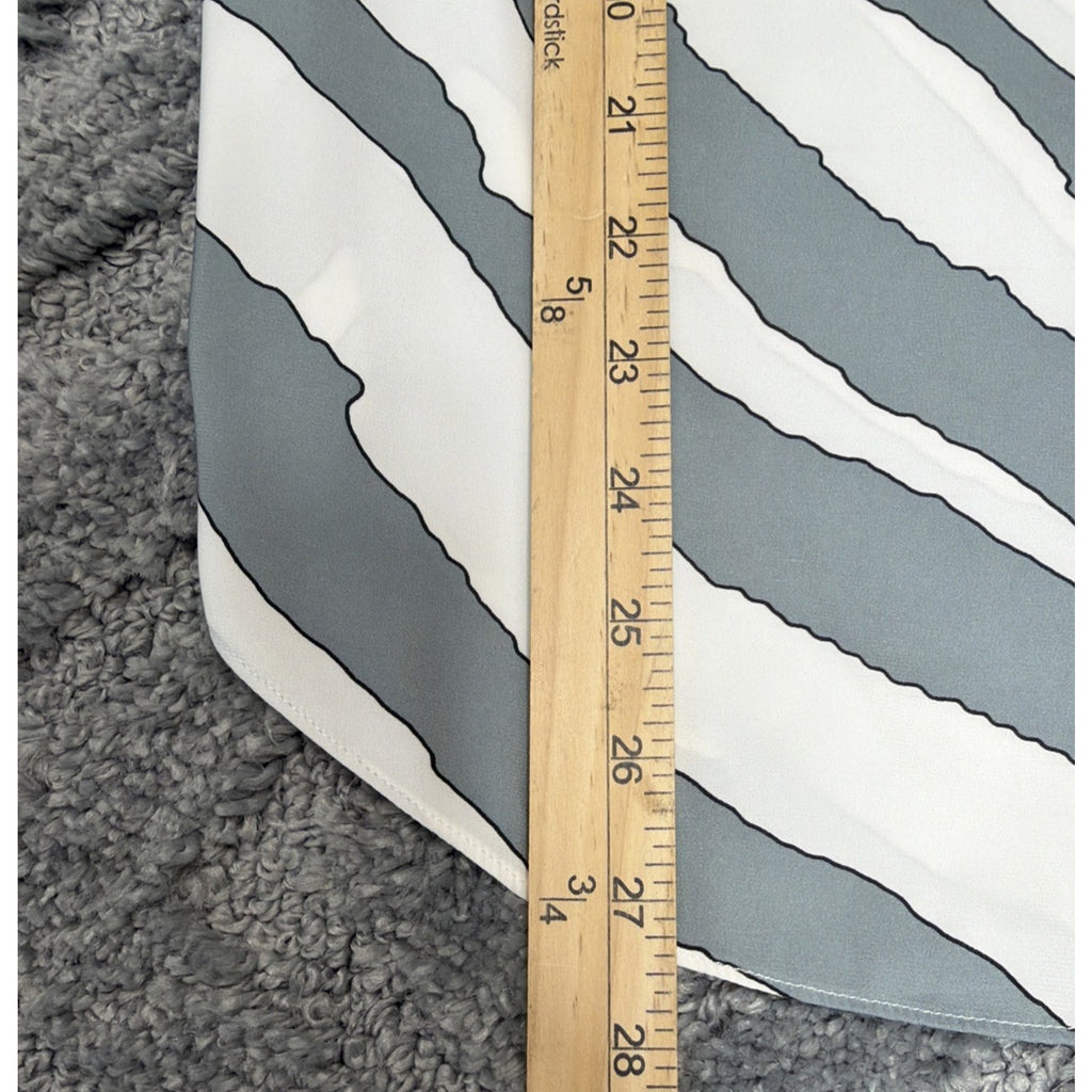 Express Woman’s Size S Zebra Print Short Sleeve Blouse Shirt Career Casual Date