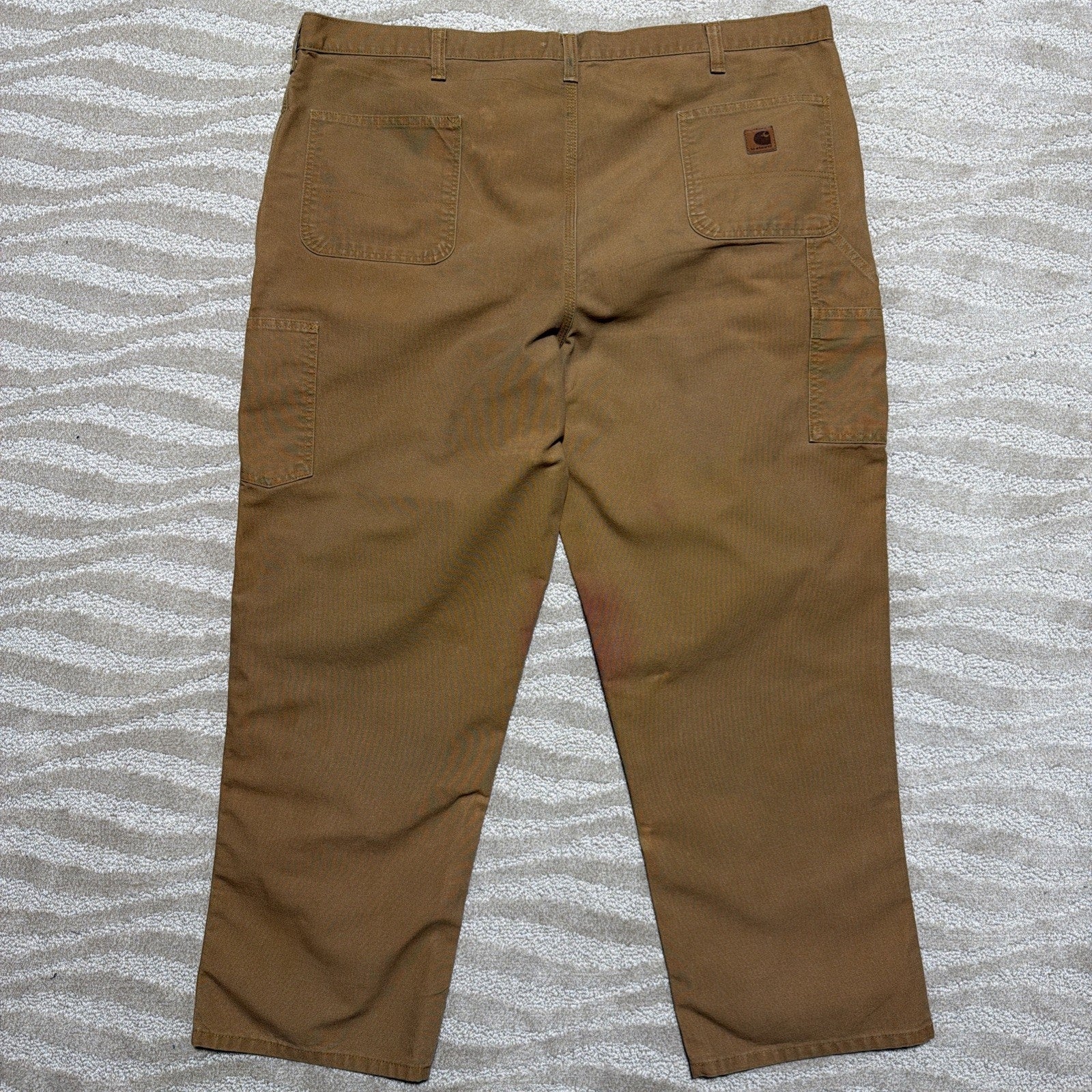 Carhartt Duck Brown Canvas Dungaree Fit Pants Men 46x30