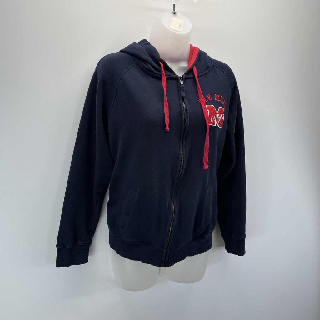 Women’s Stadium Athletics Full Zip Ole Miss Embroidered Logo Hoodie Size XL