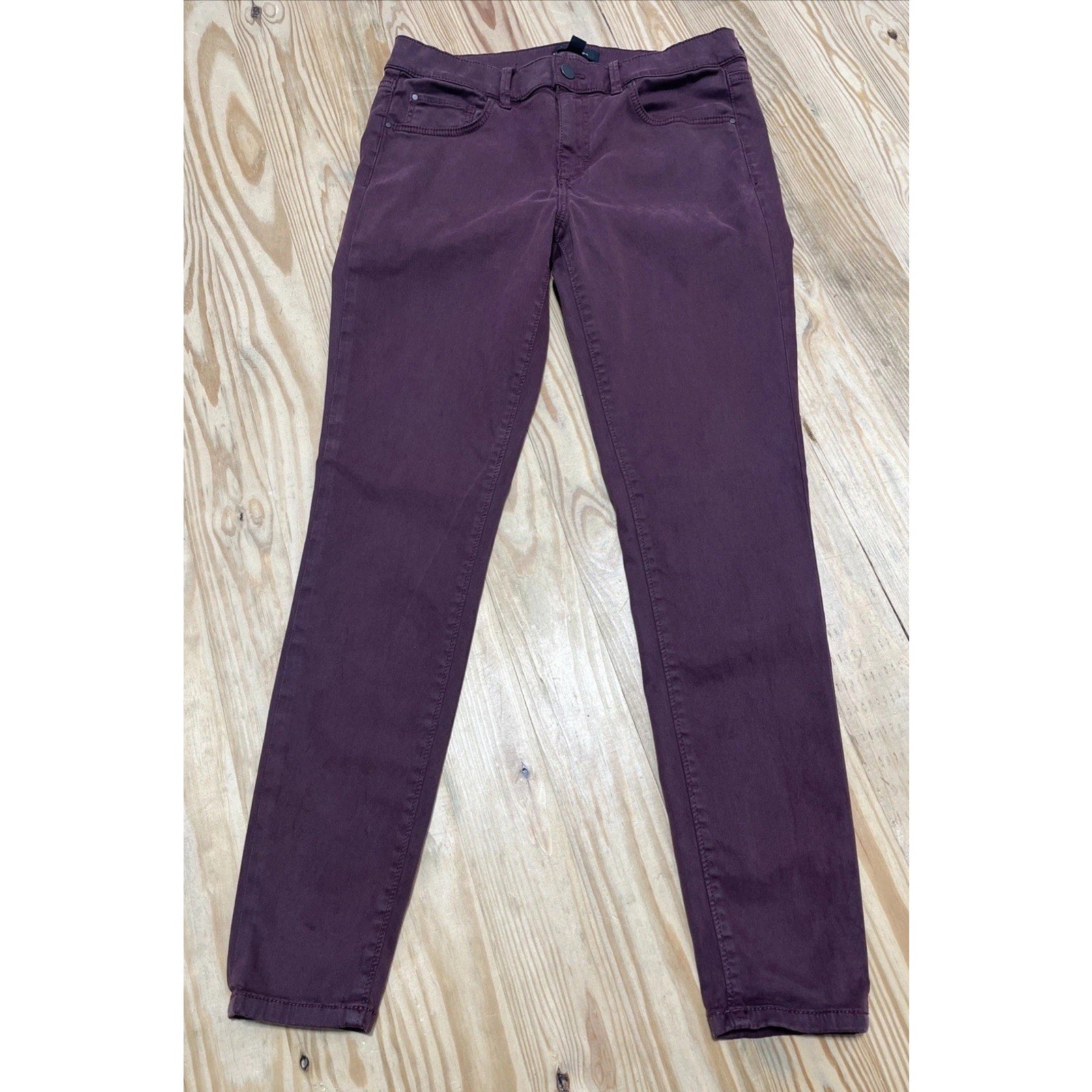 Ann Taylor Loft Jeans Womens Sz 6 “ The Skinny” Purple Denim