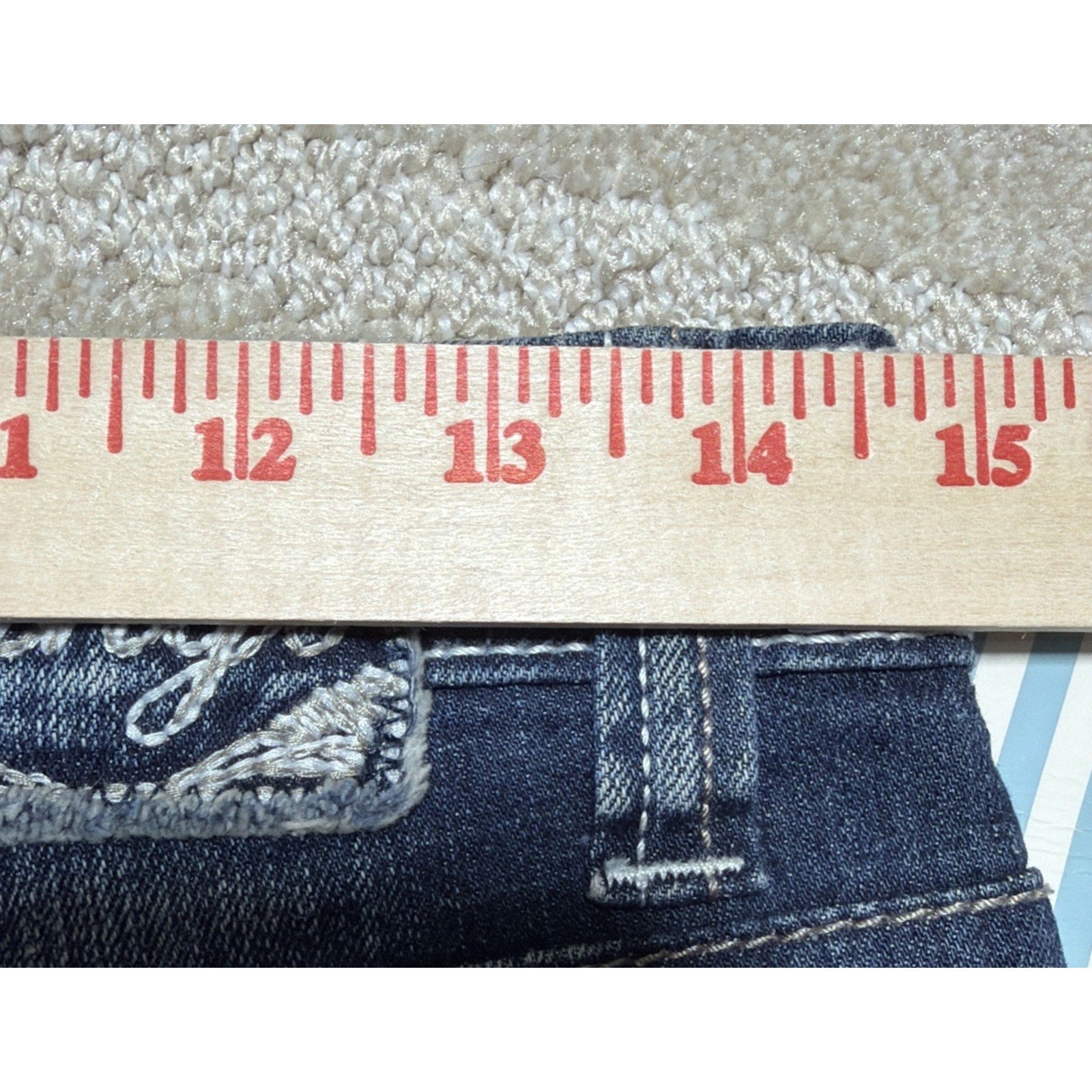 Ethyl Classic Bootcut Jeans Womens 6 Blue Western Embroidered NWT 29x33.5