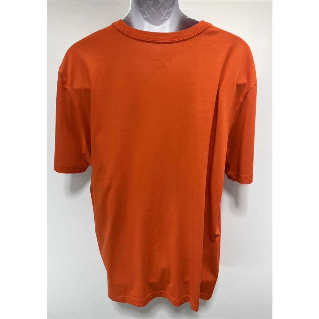 NIKE Mens Orange DRI FIT Crew Neck Short Sleeve Tee Shirt XXL