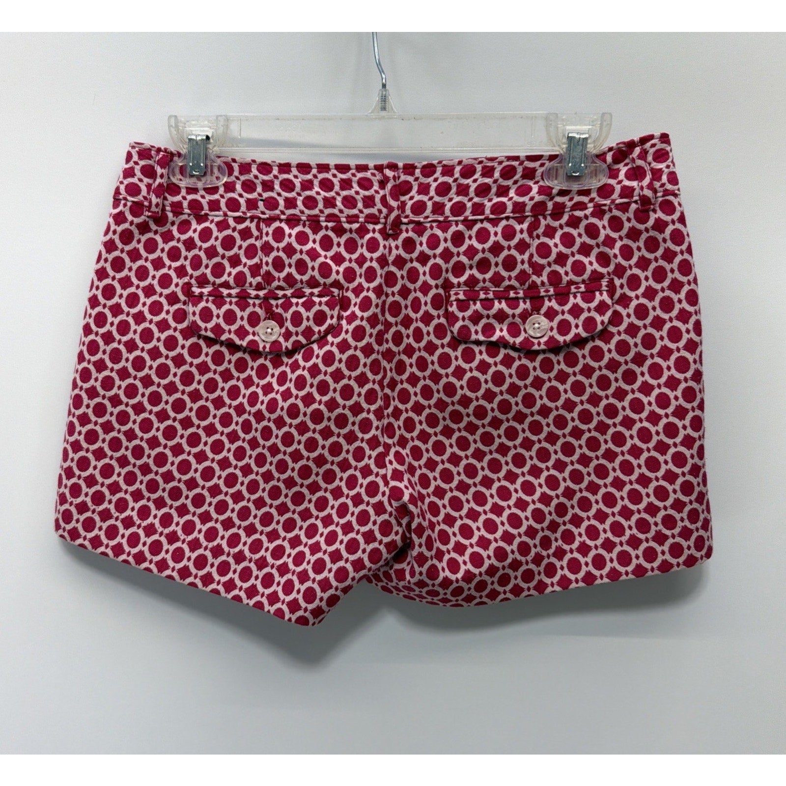 BANANA REPUBLIC Size 0 Women's Pink Print Shorts Chino 29x3.5