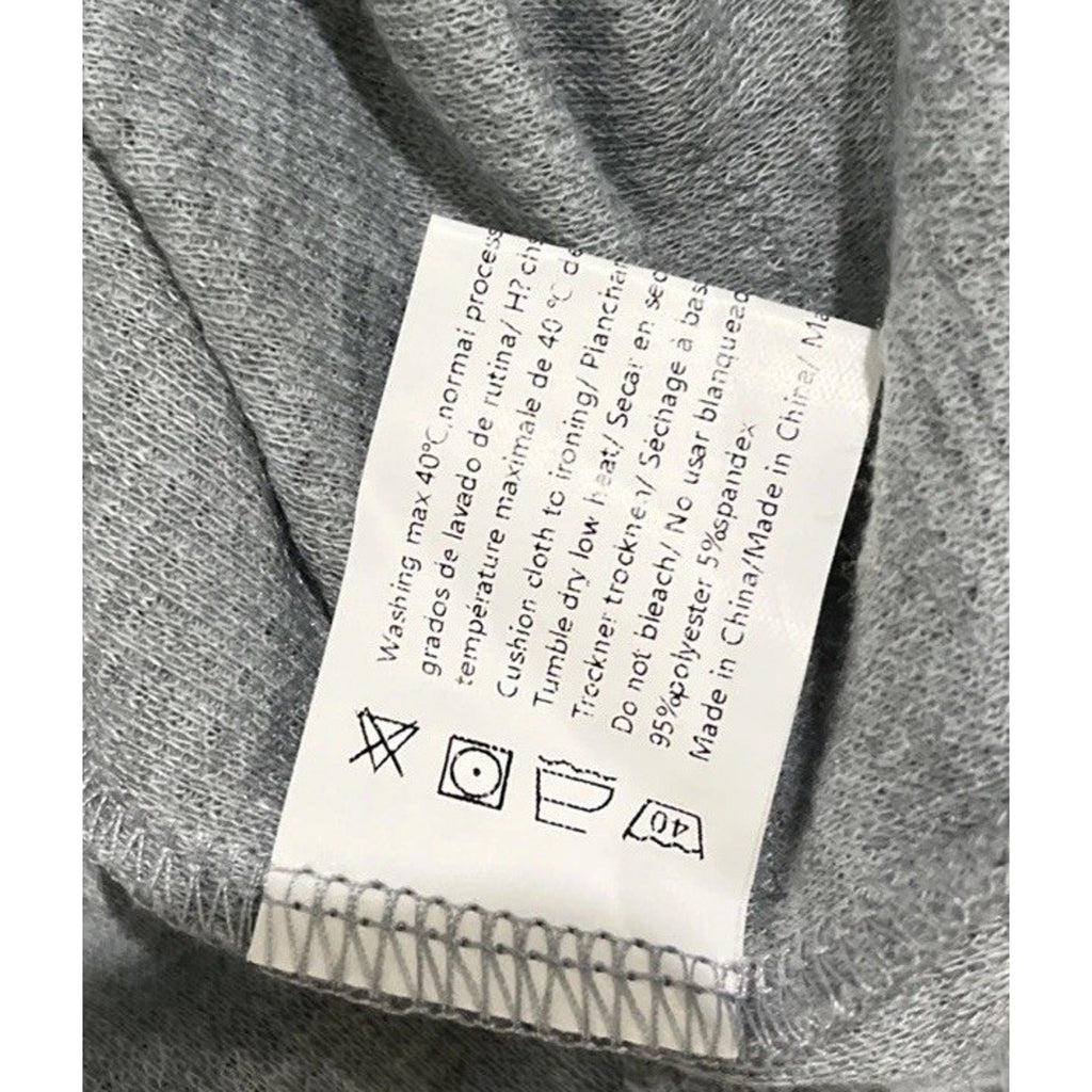 Hotouch Women's Size S Oversized Gray Long Sleeve Button Front Waffle Knit Shirt