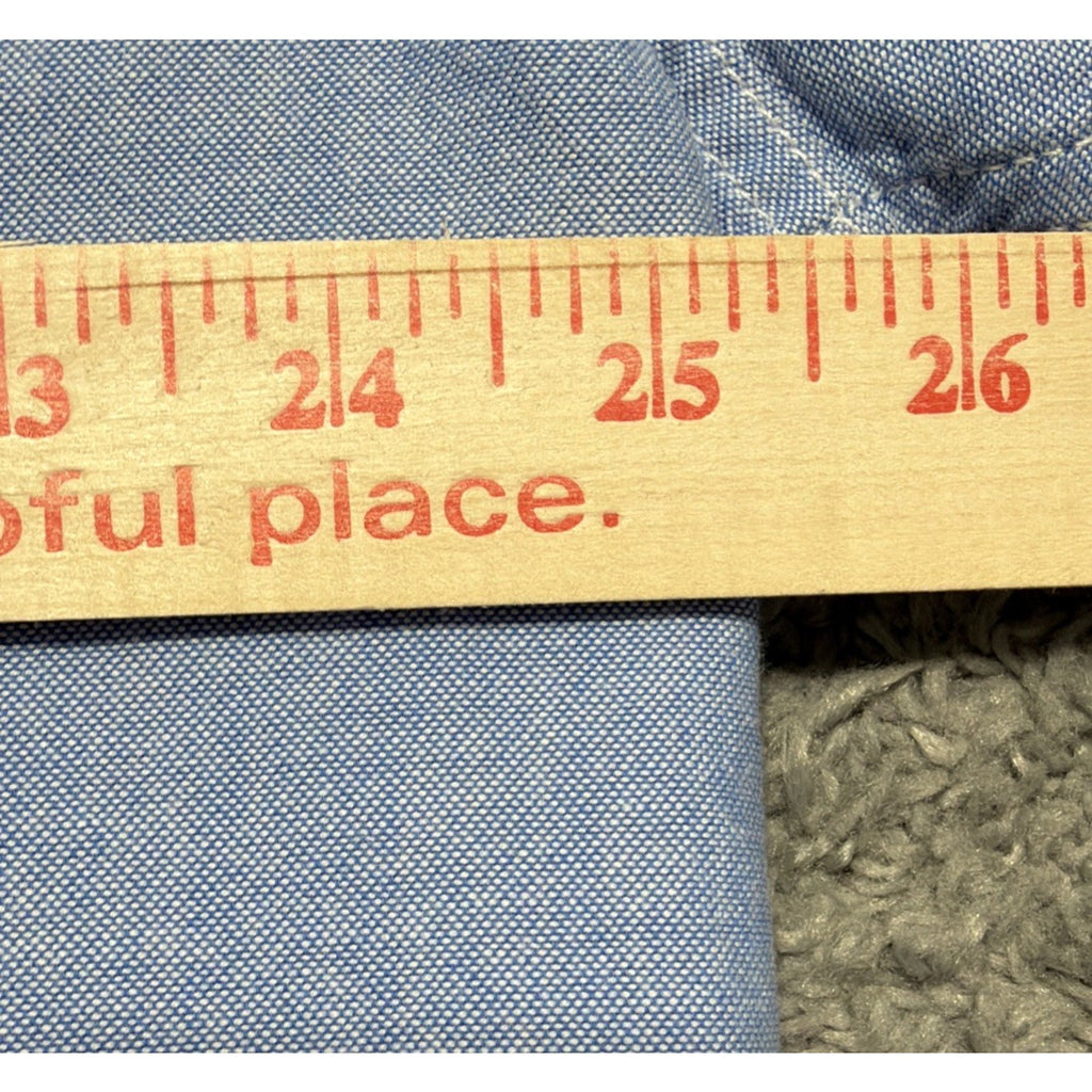 Chaps Blue Button Up Chambray Oxford Men’s XL Long Sleeve NWT