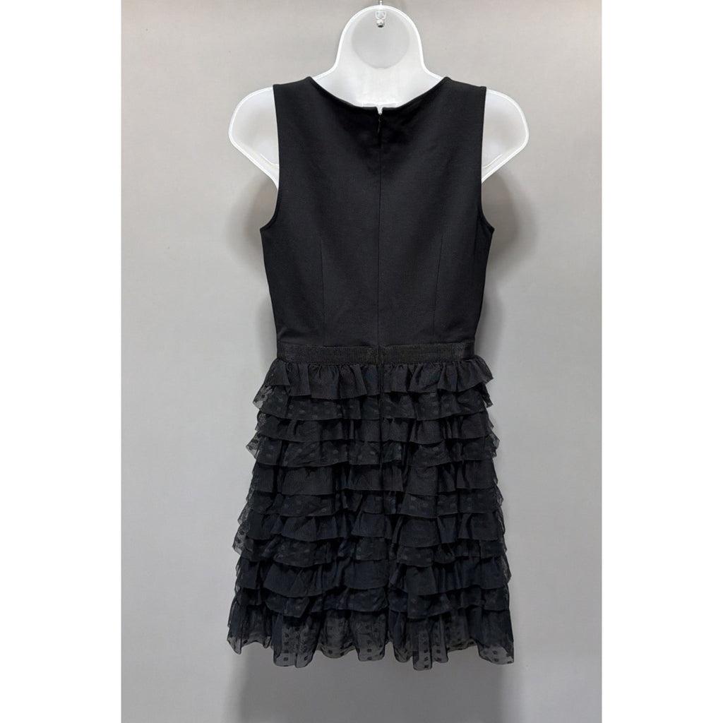 Ann Taylor LOFT Womens 4P Ruffle Lace Tiered Tank Style Mini Flare Dress