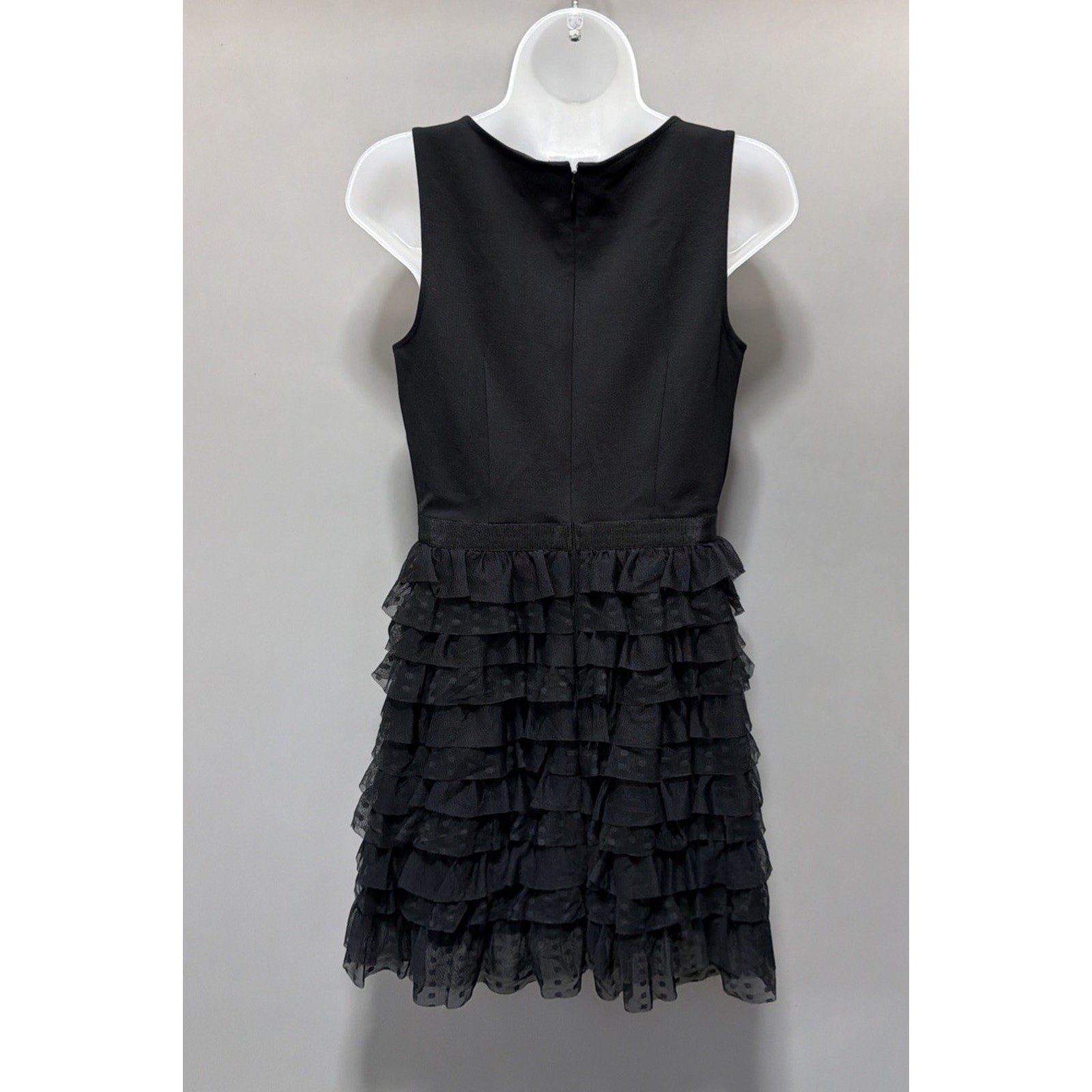Ann Taylor LOFT Womens 4P Ruffle Lace Tiered Tank Style Mini Flare Dress