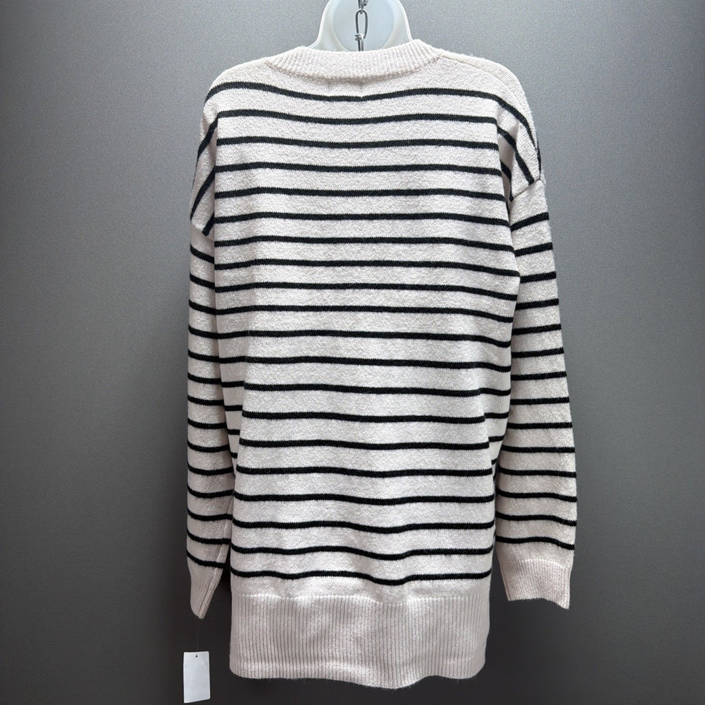 Thread and Supply Women's XL Ivory Black Sweater Knit Crew Neck Stretch . New