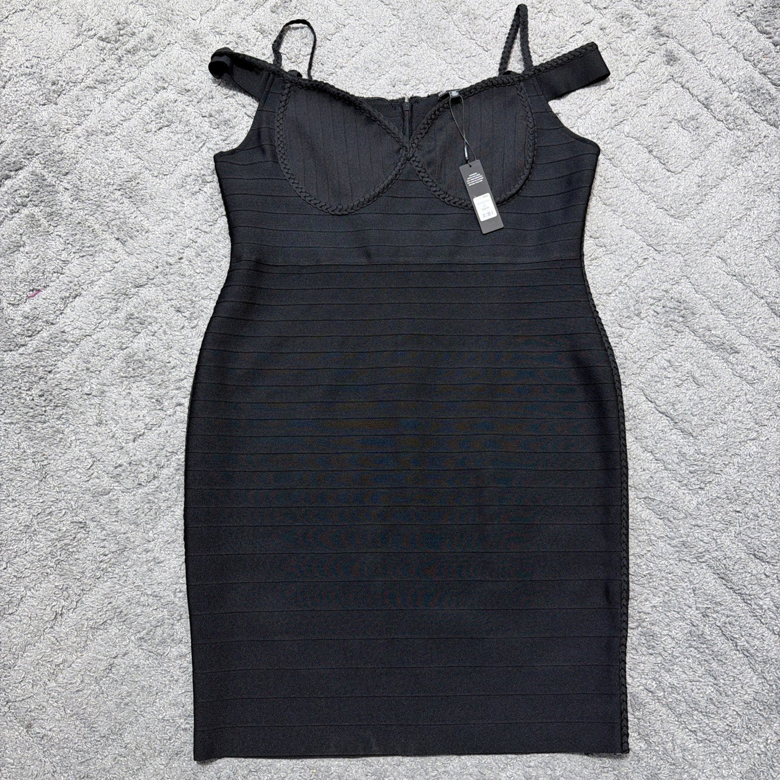 FASHION NOVA Sarah Bandage Midi Dress Black NWT Plus Size 3X