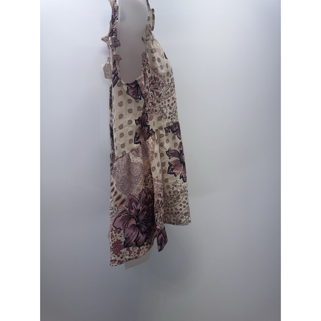 Maurices Punk Hues Patchwork Floral Babydoll Tank Top Women’s Size Large NWT