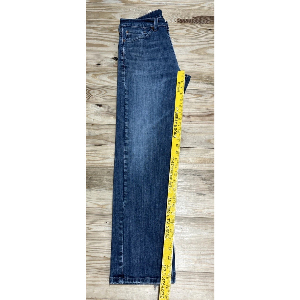 Levi's 505 Straight Jeans Men's Size 30x30 Blue Medium Wash 5-Pocket Whisker