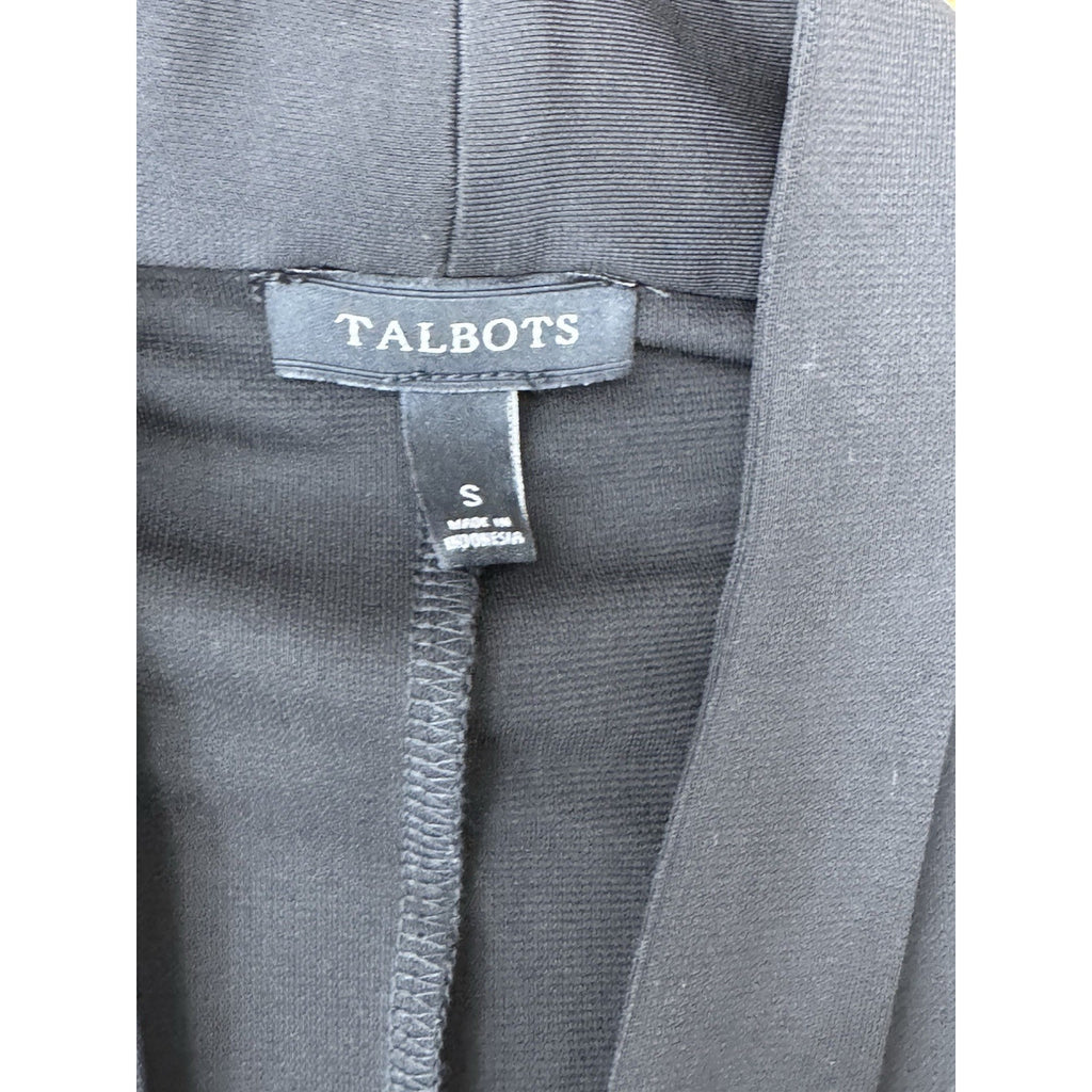 Talbots Black Shift Dress Elastic Waist Short Sleeve Classic Casual Women’s S