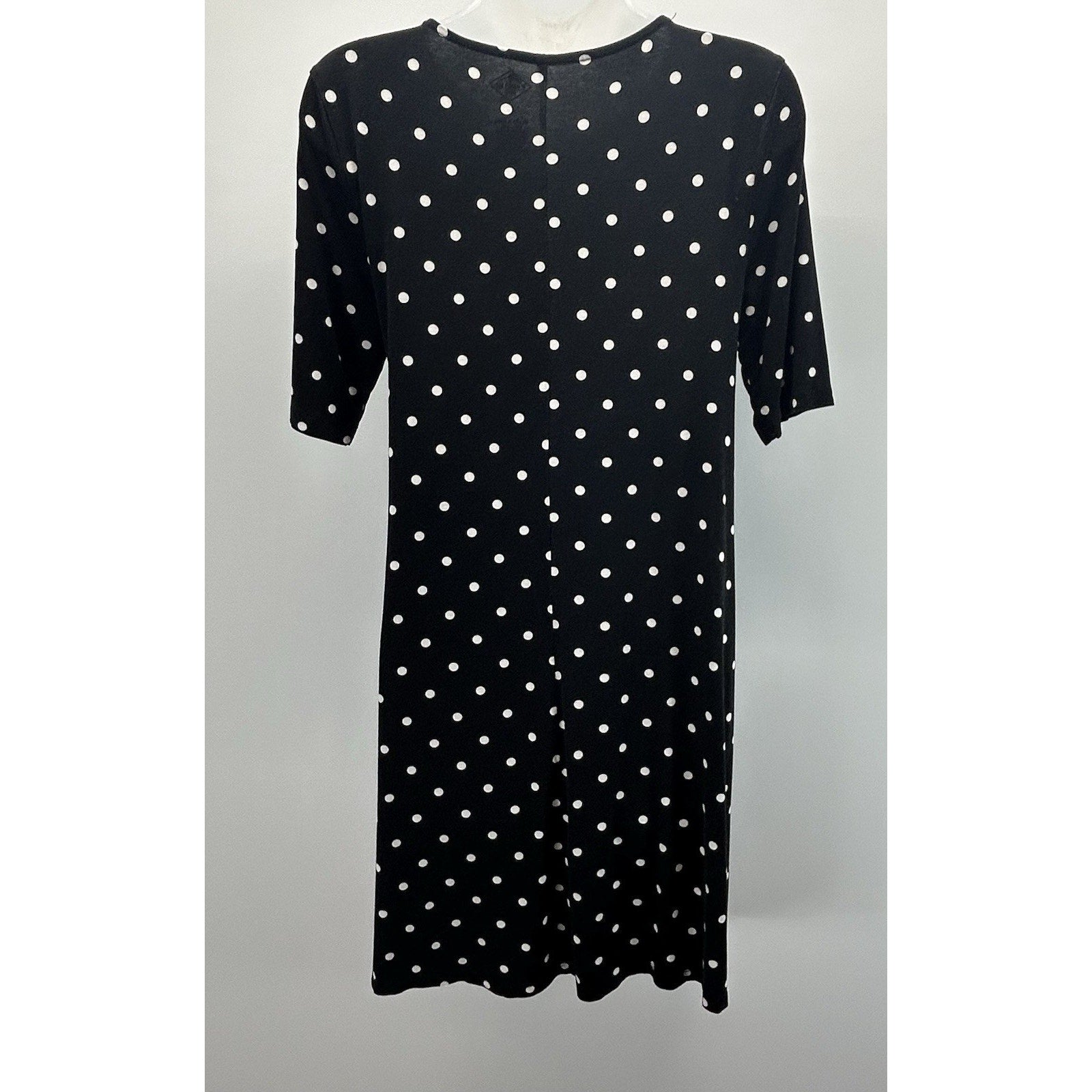 St Johns Bay T Shirt Black And White Polka A Dot Dress/Small.