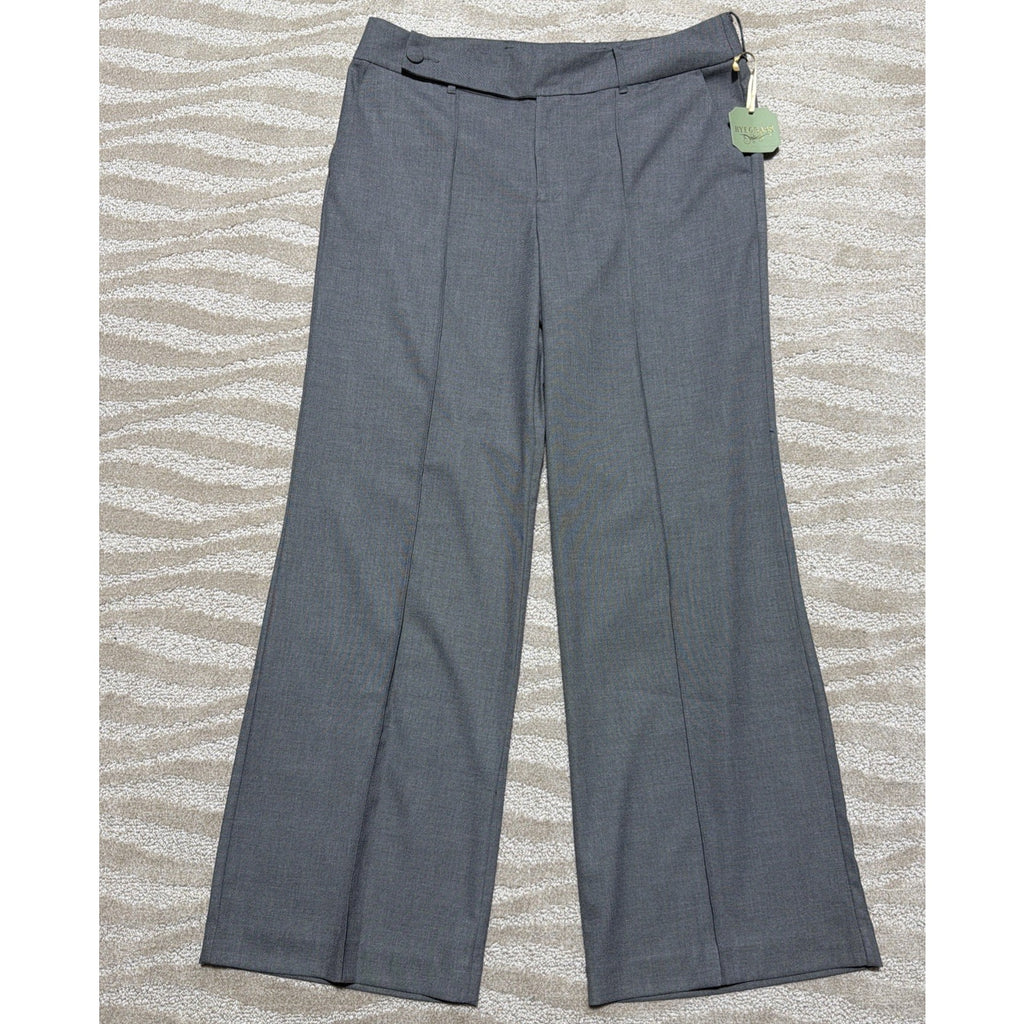 NWT Ryegrass Women Dress Pants Size 14 Gray Wide Leg High Rise