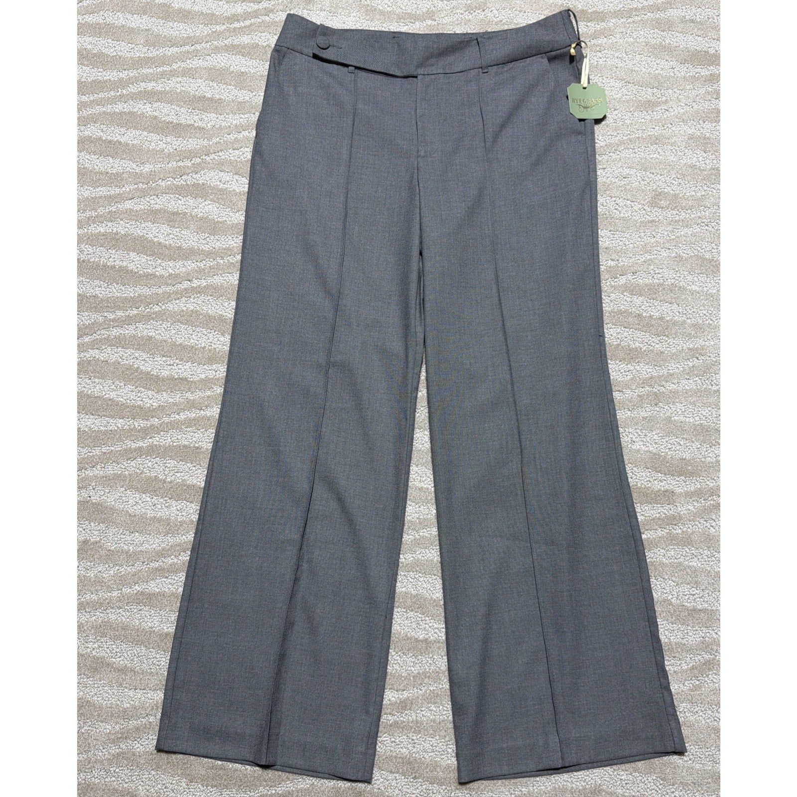 NWT Ryegrass Women Dress Pants Size 14 Gray Wide Leg High Rise