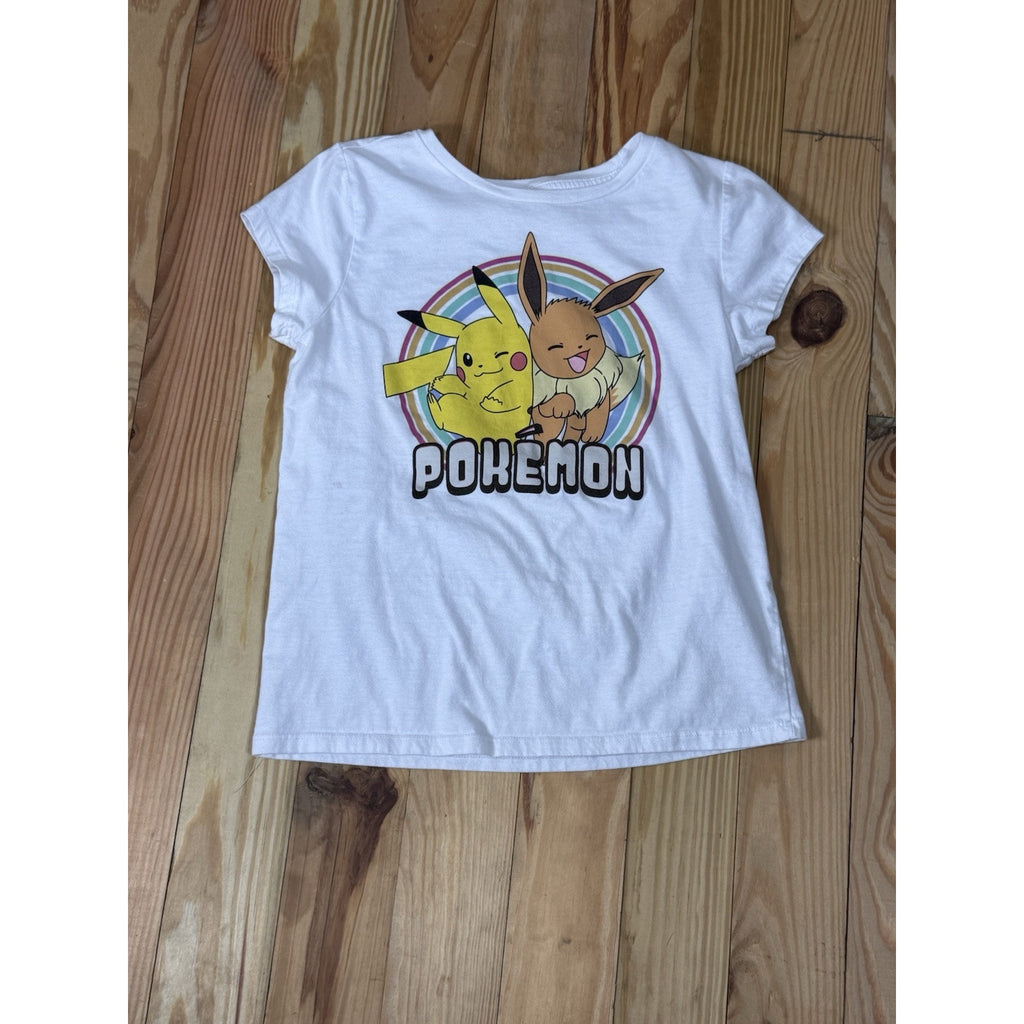 Girls Pokémon Short Sleeve Tee Girls Large 10/12 White