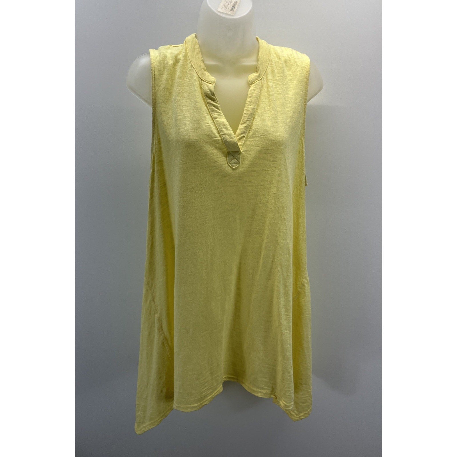 Chicos Sleeveless Top Size 2 Yellow Popover