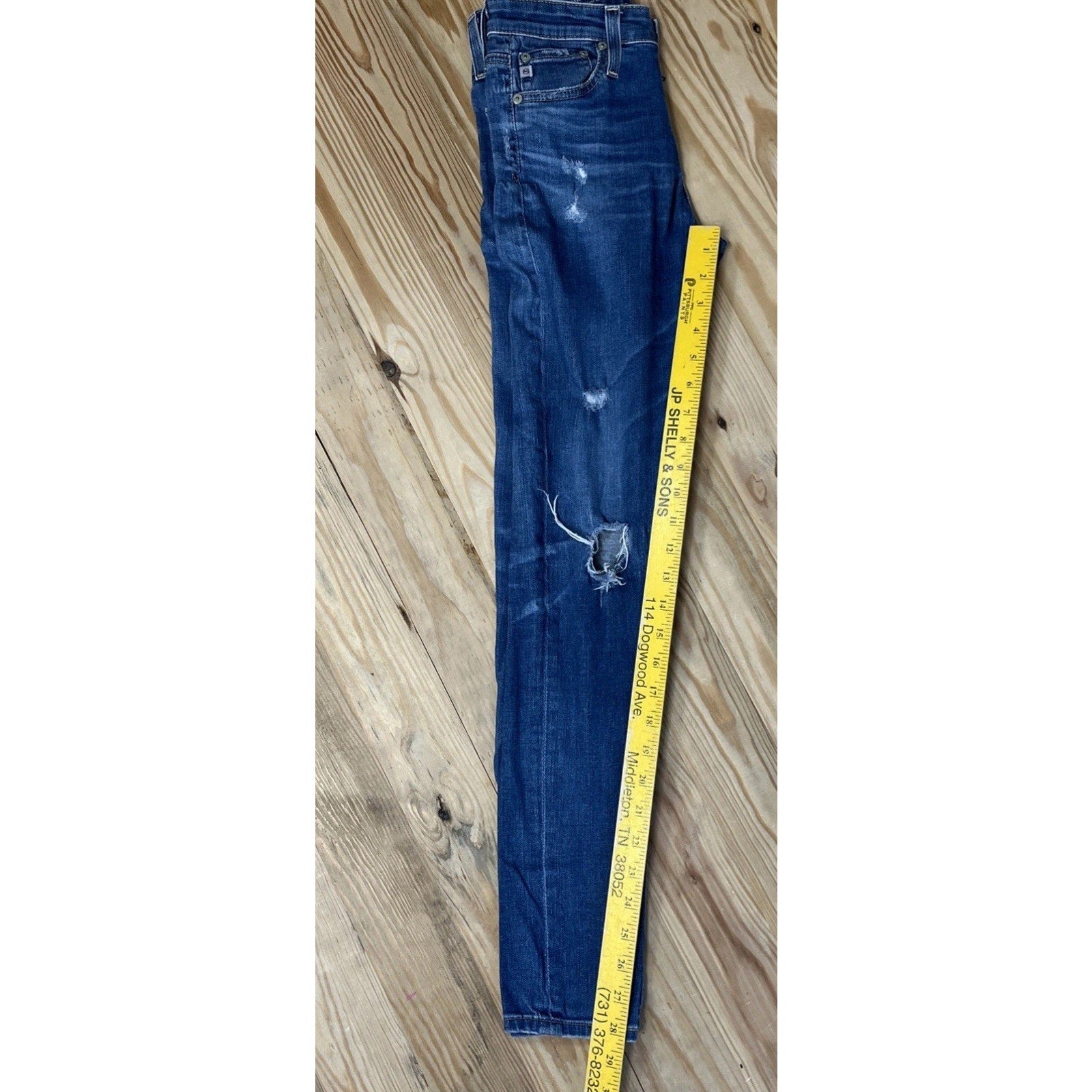 AG Adriano Goldschmied Women’s Blue Farrah High Rise Skinny Ankle Jeans Size 25R