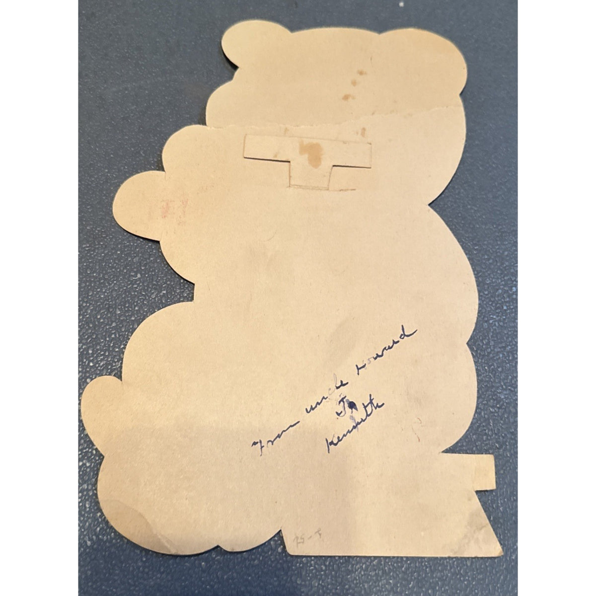 Vintage 1940s Mechanical Valentine Card Bear Movable Tongue Die Cut Heart