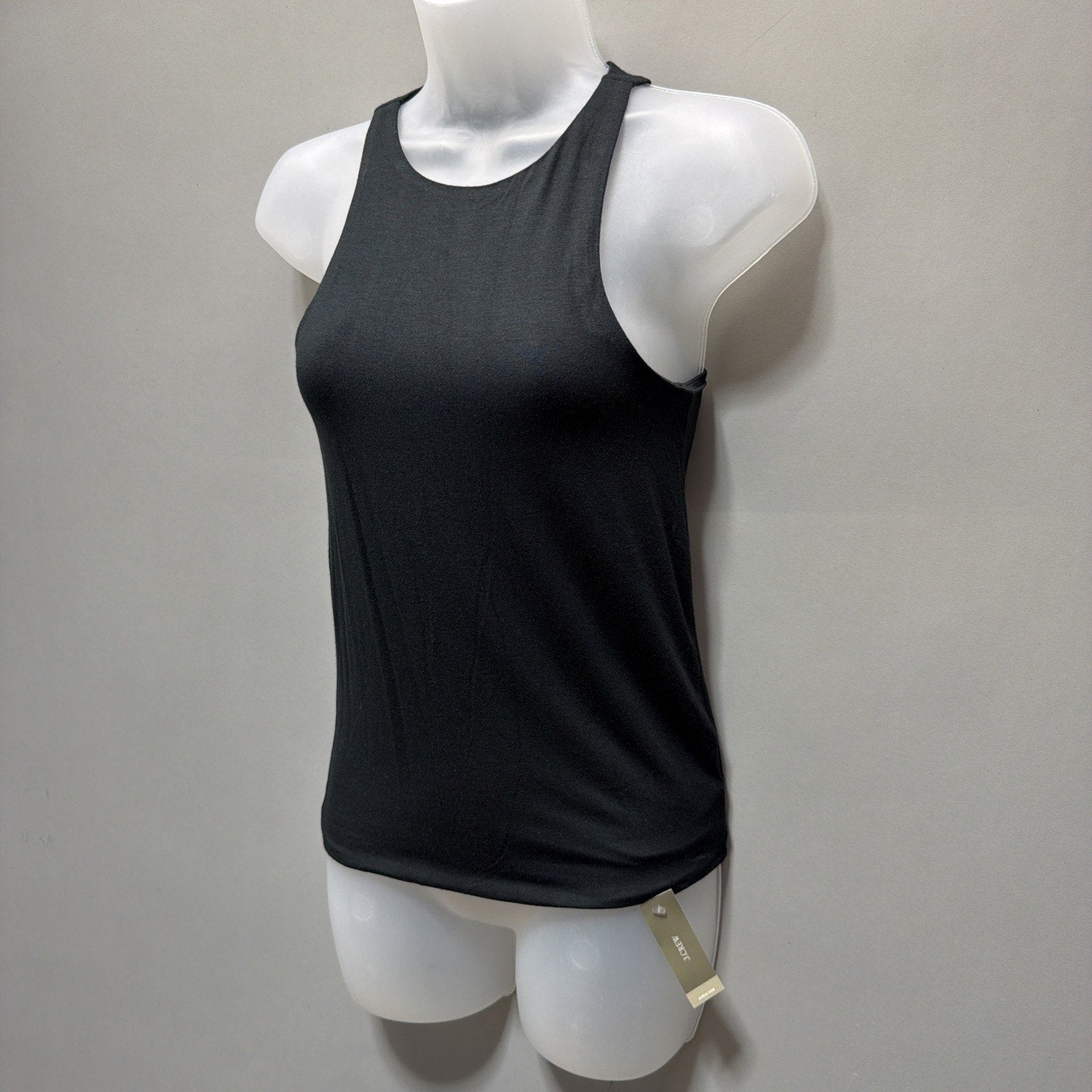 J Crew Form Knit high-neck Modal cutaway tank top, Black Size XS NWT Minimalist