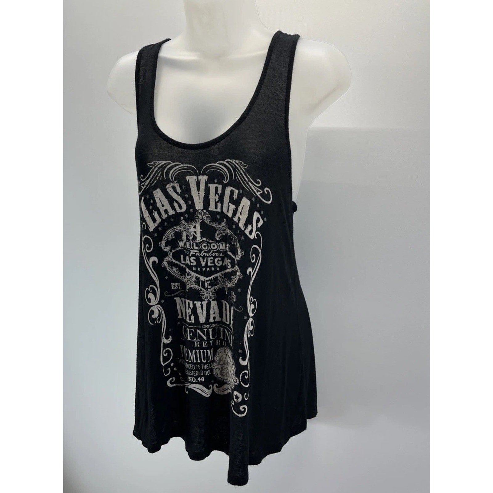 Banana Expression NY womens black Las Vegas Nevada Tank top size S