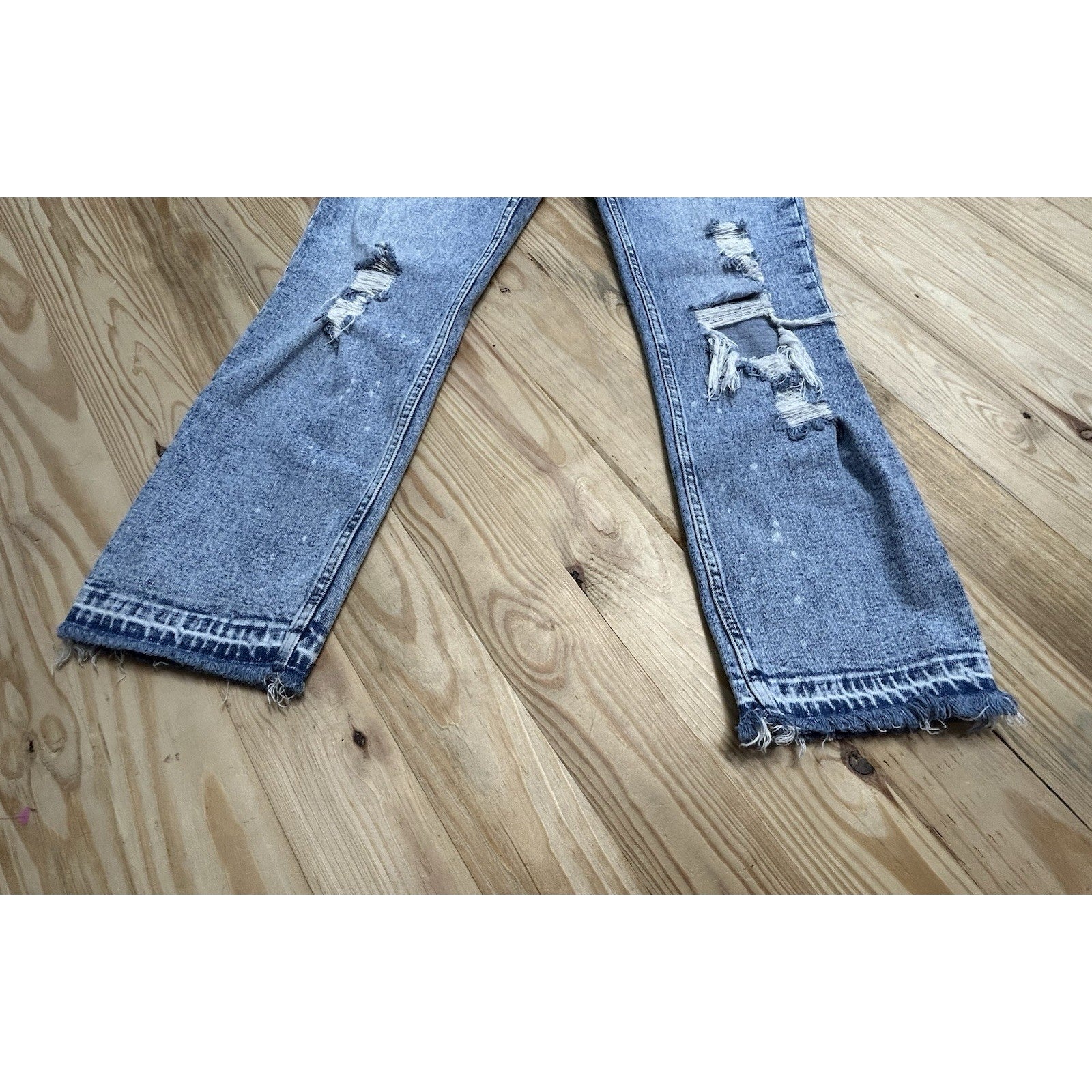 Abercrombie & Fitch Jeans Women 26 Blue Ultra HighRise Ankle Straight Distressed
