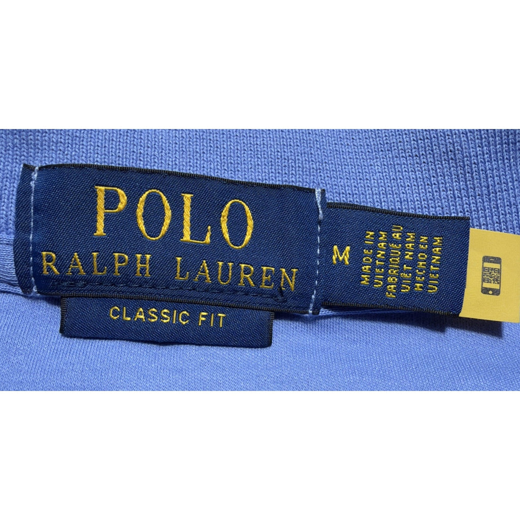 Polo Ralph Lauren Men's Blue Classic-Fit Short Sleeve Pony Logo Shirt Size M