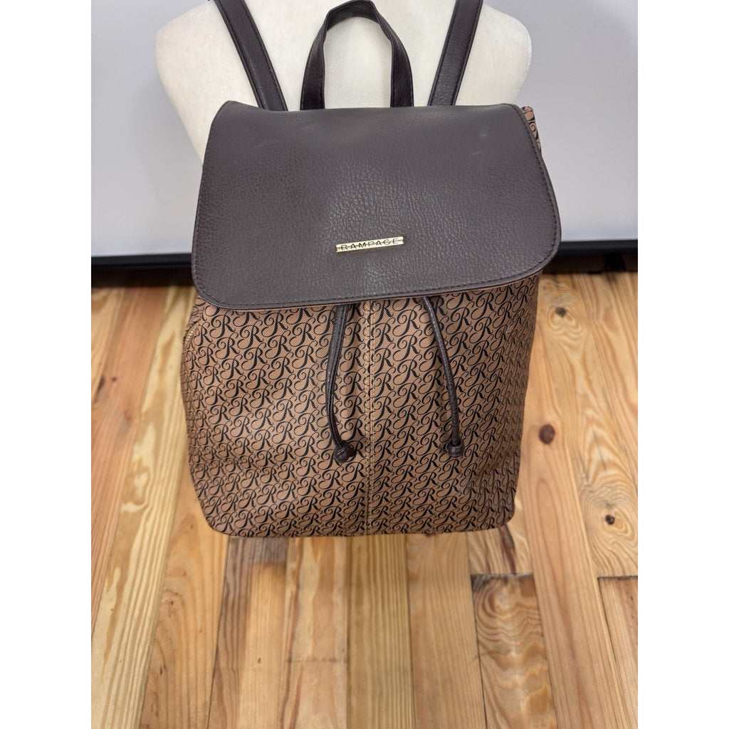 Rampage Womens Signature Brown Backpack / Purse